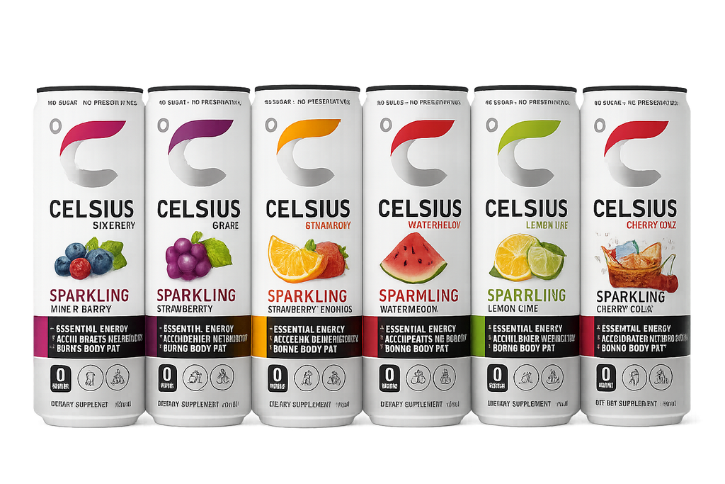 Celsius Energy Drinks Group Photo - Clean Background