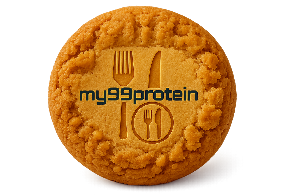 Peanut butter cookie with my99protein logo